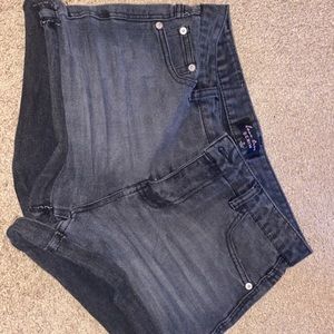 Black Jean Shorts